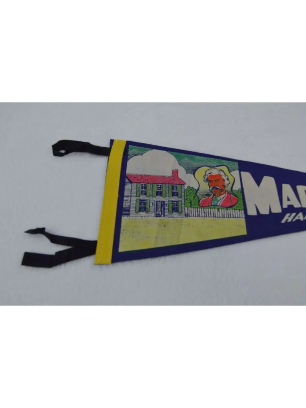 Vintage Mark Twain's Home Hannibal, Missouri pennant